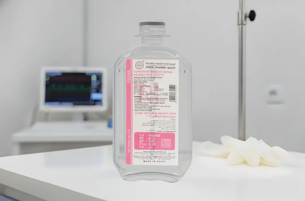 Compound sodium lactate ( Ringer Lactate ) infusion(RL) w.c 1000 (PE)